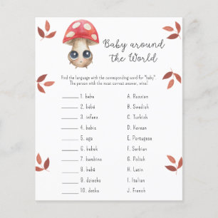 Papier Bébé autour du monde - jeu pour baby shower