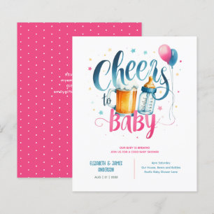 Papier BÉBÉ BÉBÉ Brasserie Bouteilles Cheers Baby shower