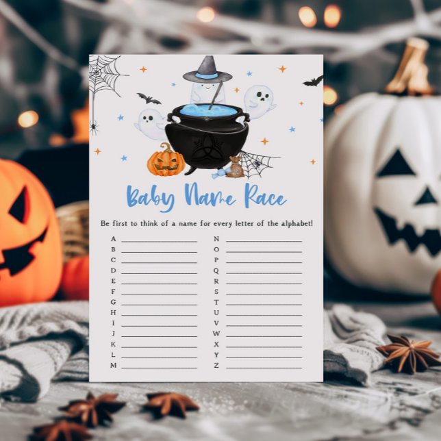 Papier Bébé bleu brasse Nom de la race Jeu (Baby is Brewing Baby Shower Baby Name Race Game)