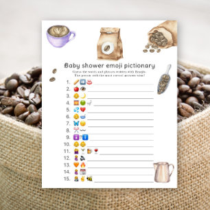 Papier Bébé brasse baby shower Emoji jeu d'image