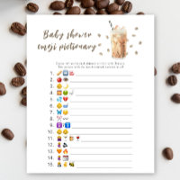 Bébé brasse baby shower Emoji jeu d'image
