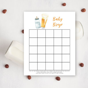 Papier Bébé brasse de la bière Jeu de bingo Baby shower