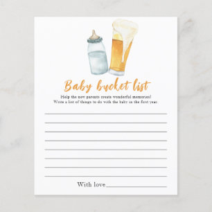 Papier Bébé brasse de la bière - Liste de choses à faire
