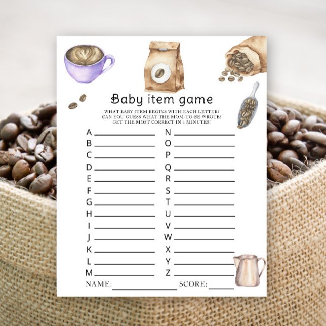 Papier Bébé brasse du café baby shower Baby Item Jeu (Créateur téléchargé)