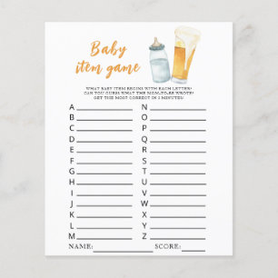 Papier Bébé brasse la bière Baby Shower Jeu d'objets pour