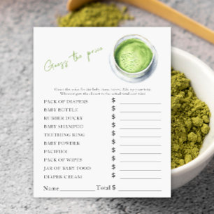 Papier Bébé brasse matcha - Prix Guess Game