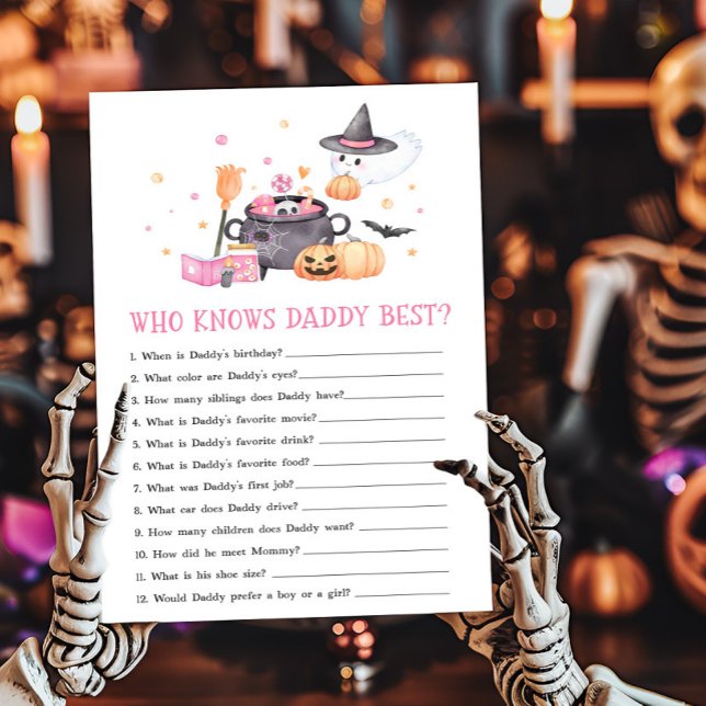 Papier Bébé brasse rose Qui connaît papa meilleur jeu (Baby is Brewing Baby Shower Who knows Daddy Best Game)