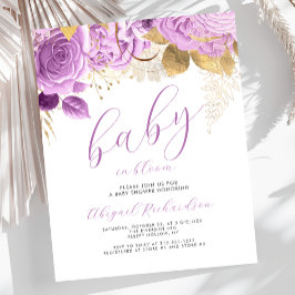 Papier Bébé budget en Fleur Lilac Baby shower floral