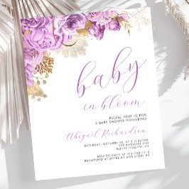 Papier Bébé budget en Fleur Lilac Baby shower floral