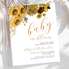 Papier Bébé budget en fleurs Baby shower floral de tourne