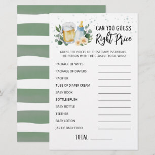 Papier Bébé de verdure est à l'intuition juste prix jeu