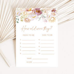 Papier Bébé en Fleur Floral Quel âge avaient-ils Jeu