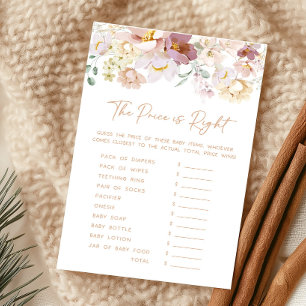 Papier Bébé en fleurs Le prix est le bon jeu