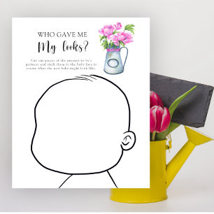 Papier Bébé en fleurs - Qui m'a donné mon jeu de looks