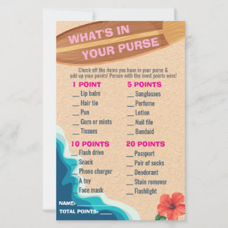 Papier Bébé Fille à bord Ce qui est dans votre sac à main