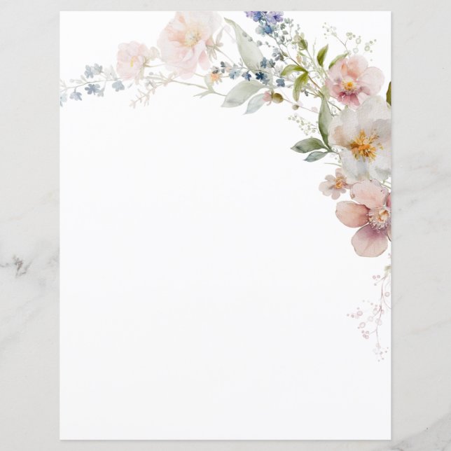 Papier Bébé fleur sauvage en fleur Élégant moderne (Devant)