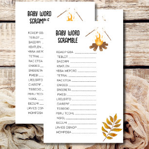 Papier Bébé mot brouille Smore fun thème baby shower