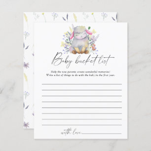 Papier Bébé mouton - Bébé seau liste de jeu