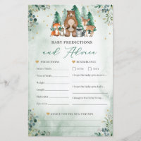 Bébé prédictions et conseils jeu de Baby shower