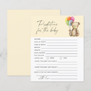 Papier Bébé prédictions et conseils Ours jeu bébé