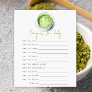 Papier Bébé prépare des prières Matcha pour bébé