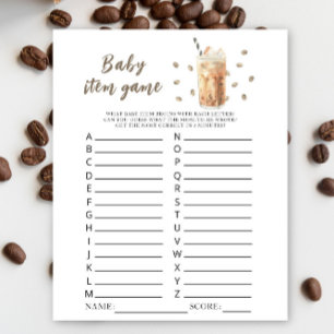 Papier Bébé prépare du café Baby shower Jeu d'objet pour