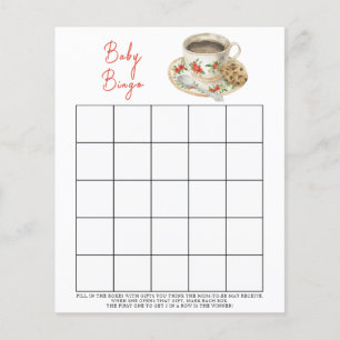 Papier Bébé prépare du café Jeu de bingo Baby shower