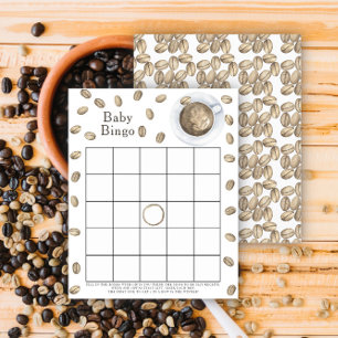Papier Bébé prépare du café Jeu de bingo pour baby shower