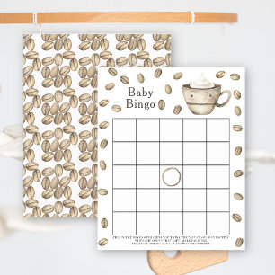 Papier Bébé prépare du café Jeu de bingo pour baby shower