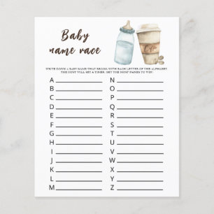 Papier Bébé prépare du café - Jeu de course de noms de bé