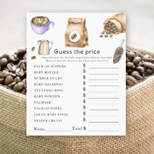 Papier Bébé prépare du café - Jeu de devinette de prix