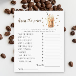 Papier Bébé prépare du café - Jeu de devinette de prix