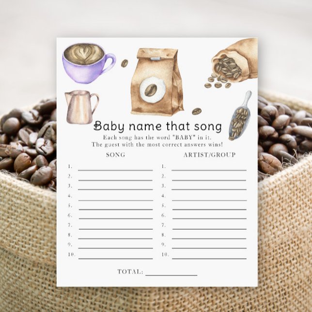 Papier Bébé prépare du café - Jeu devinez le nom de la ch (Créateur téléchargé)