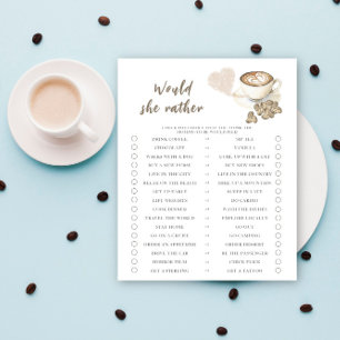 Papier Bébé prépare du café. Préfèrerait-elle