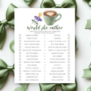 Papier Bébé prépare du café. Que préférerait-elle