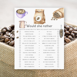 Papier Bébé prépare du café. Qu'est-ce qu'elle préfèrerai