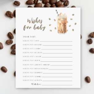 Papier Bébé prépare du café - souhaits pour bébé