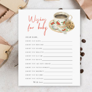 Papier Bébé prépare du café - souhaits pour bébé