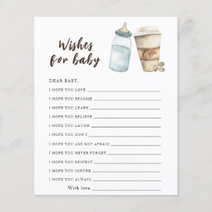 Papier Bébé prépare du café - souhaits pour bébé