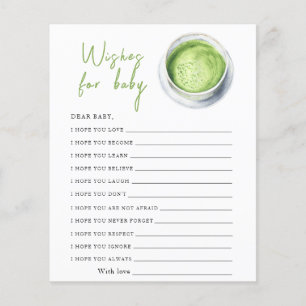 Papier Bébé prépare du matcha - vœux pour bébé