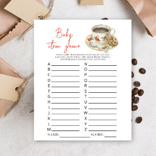 Papier Bébé prépare une douche de bébé café Jeu d'objets