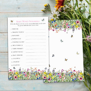 Papier Bébé Word jeu de course Fleurs sauvages d'été
