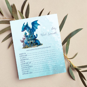 Papier Bébé Word Scramble Baby shower Jeu