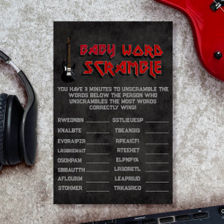Papier Bébé Word Scramble - Né to Rock
