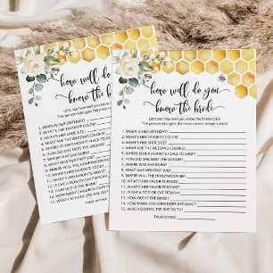 Papier Bee Qui connaît la mariée meilleur jeu