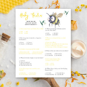 Papier Bee - Trivia de bébé   Jeu Baby shower