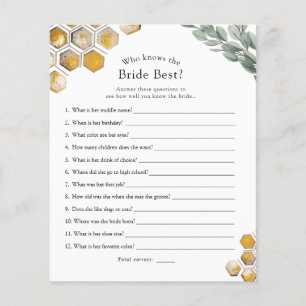 Papier Bee Who Knoth the Bride Best Fête des mariées Game
