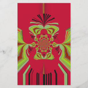 Papier Belle Belle Art Tribal Africain Rouge et Jaune