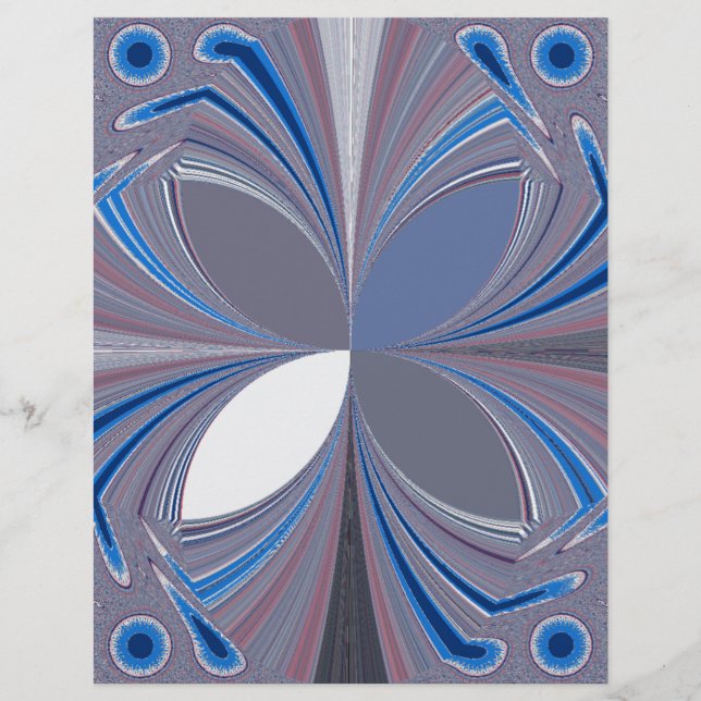 Papier Belle étonnante Papillon bleu doux couleurs Art (Devant)