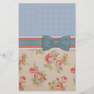 Papier Belle jolie fille élégante fleurs vintages